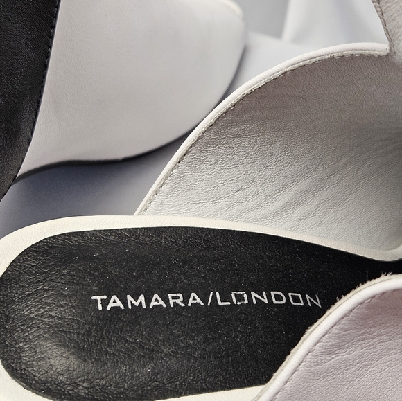 So chic! Tamara London, "Bethie" black and white shoes sz 37 - Picture 8 of 12